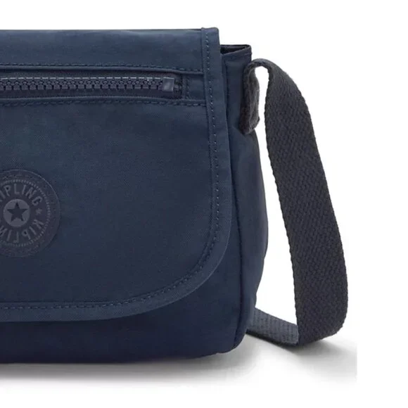 Kipling Sabian Mini Crossbody Bag Blue Bleu 2 Nylon Adjustable Strap Purse - Picture 5 of 5